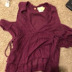 Purple free people flowy shirt